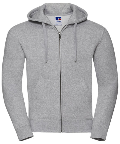 Authentic zipped hooded sweat | light oxford