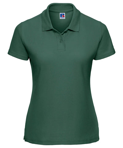 Womens classic polycotton polo | bottle green