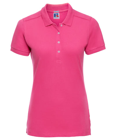 Womens stretch polo | fuchsia