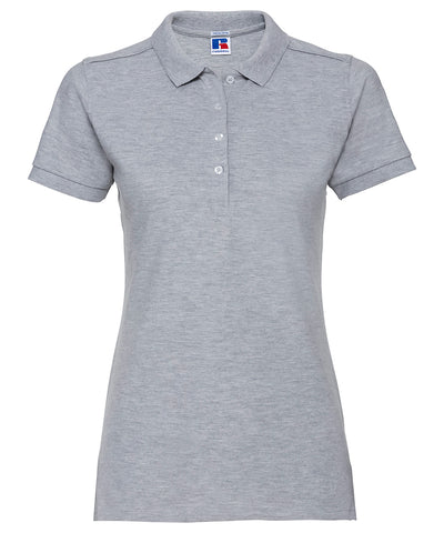 Womens stretch polo | light oxford