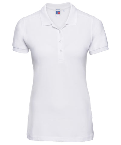 Womens stretch polo | white