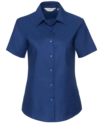 Womens short sleeve Oxford shirt | bright royal