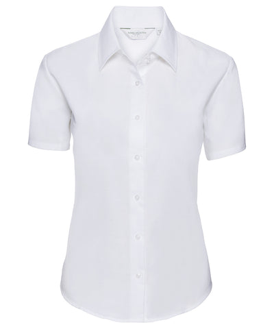Womens short sleeve Oxford shirt | white