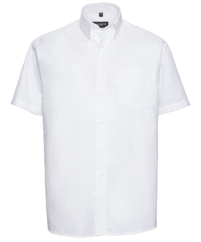 Short sleeve easycare Oxford shirt | White
