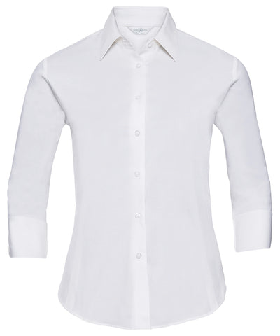 Womens  sleeve easycare fitted shirt | white