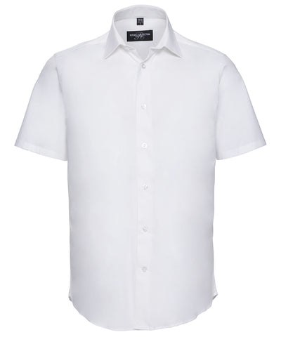 Short sleeve easycare fitted shirt | white