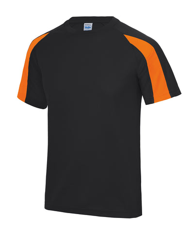 Contrast cool T | jet black/electric orange
