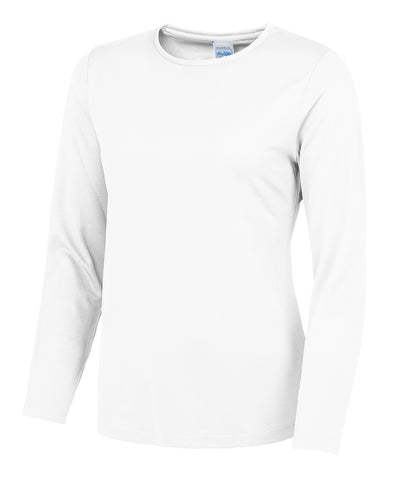 Womens long sleeve cool T | arctic white