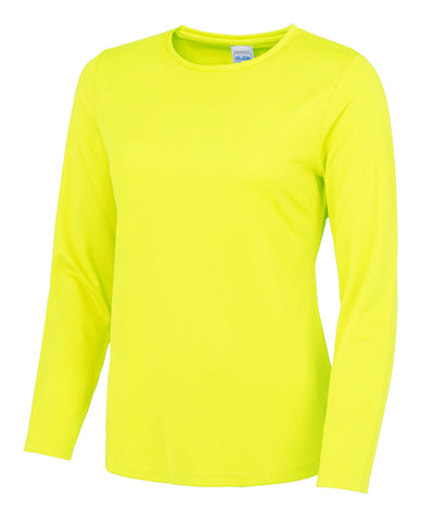 Womens long sleeve cool T | electric yellow