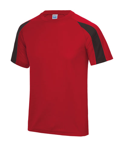 Kids contrast cool T | fire red/jet black