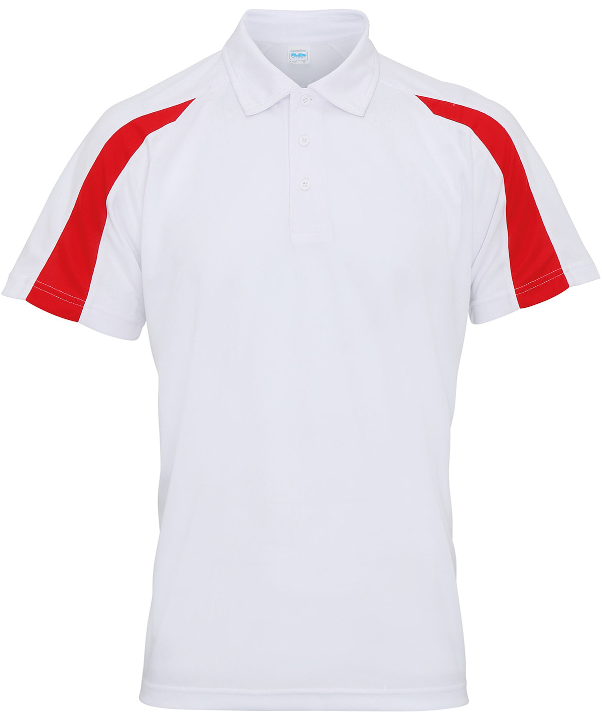 Contrast cool polo | arctic white/fire red