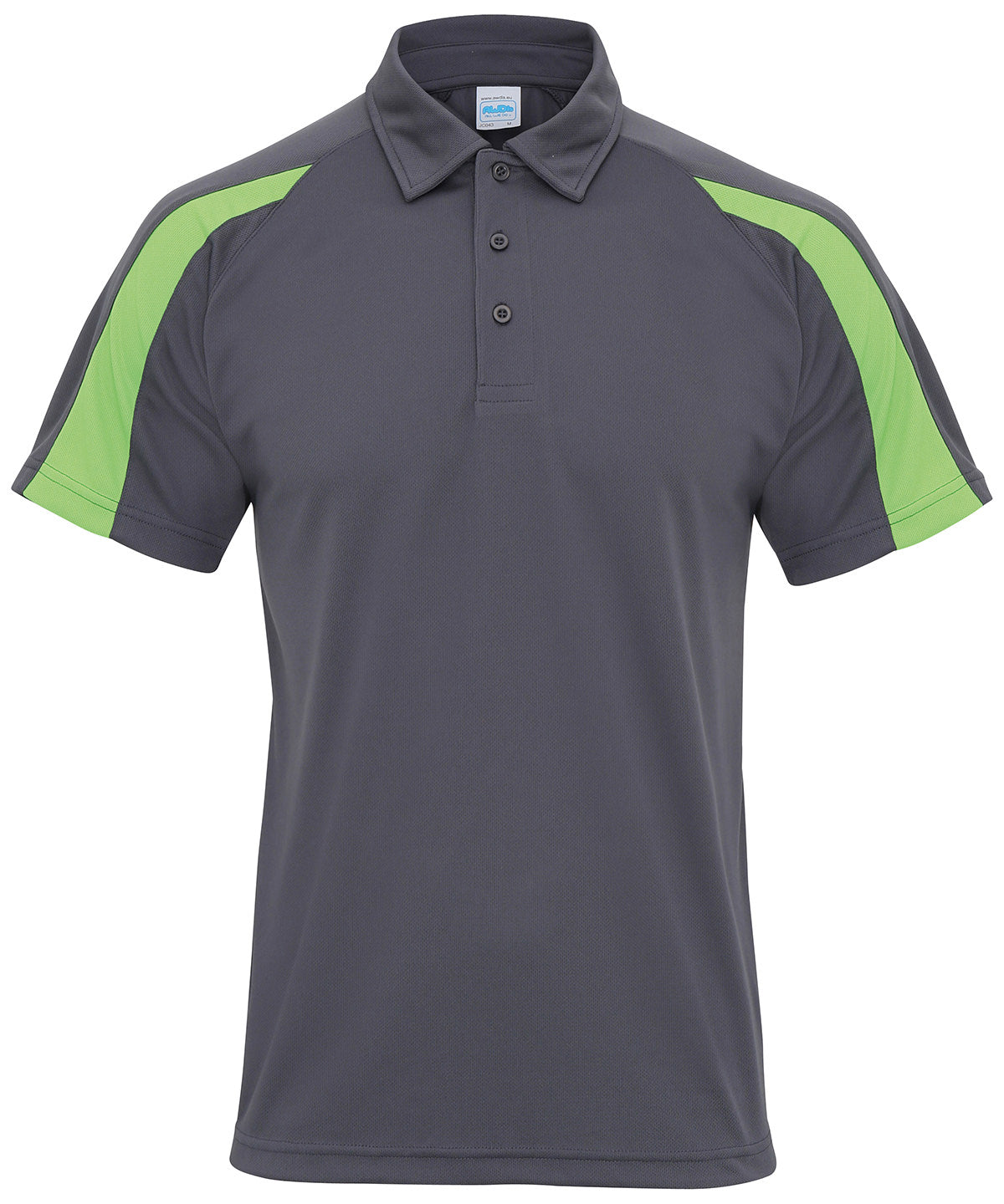 Contrast cool polo | charcoal/lime green