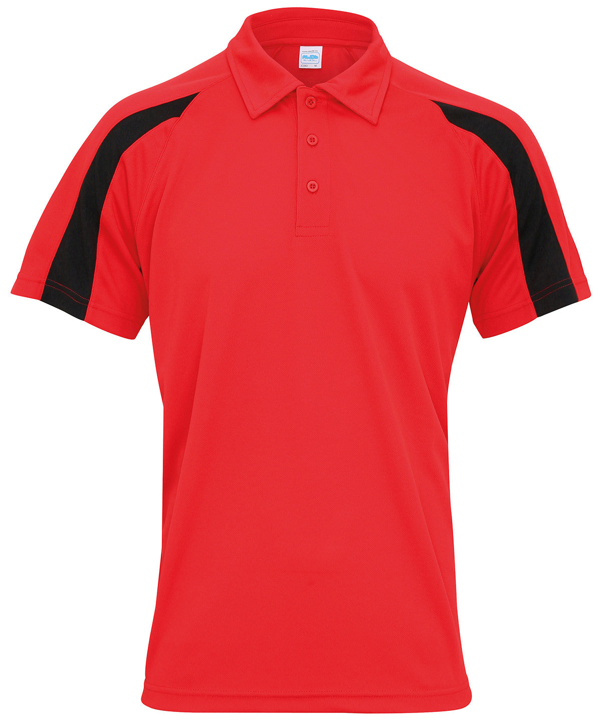 Contrast cool polo | fire red/jet black