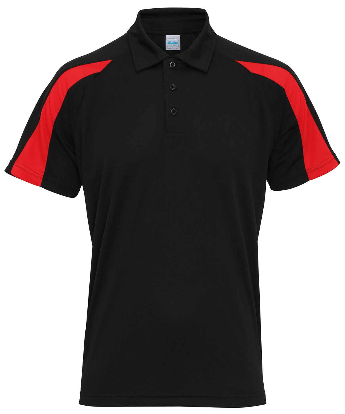 Contrast cool polo | jet black/fire red