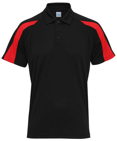 Contrast cool polo | jet black/fire red