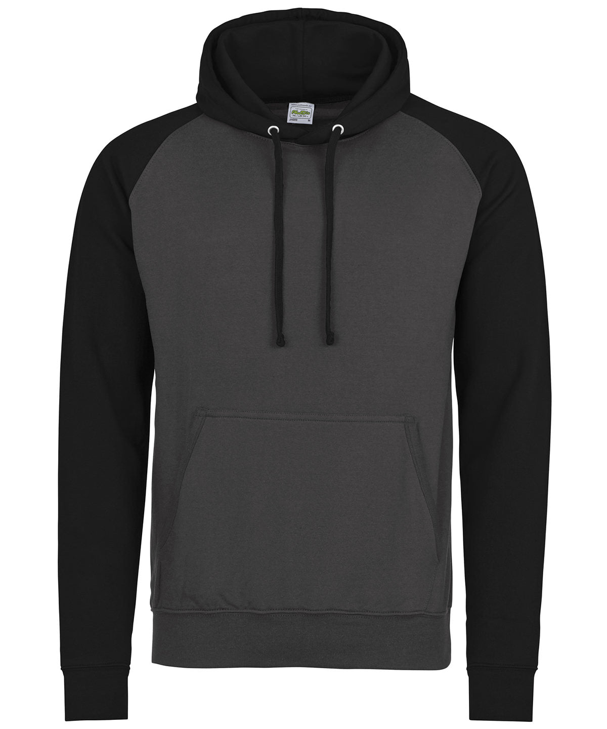 Baseball hoodie | charcoal/jet black