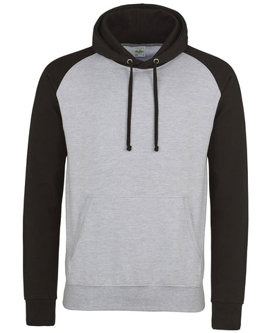 Baseball hoodie | heather grey/jet black
