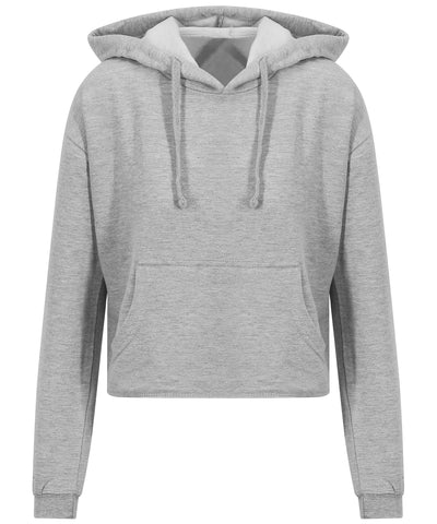 Womens cropped hoodie | heather grey