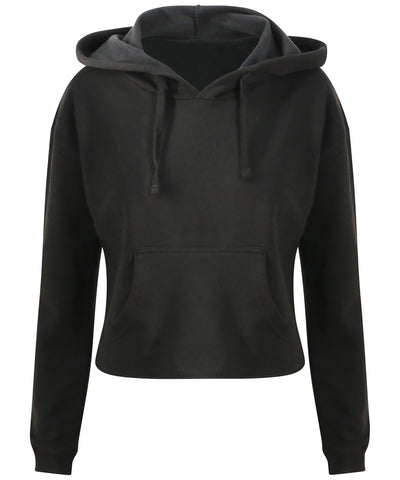 Womens cropped hoodie | jet black
