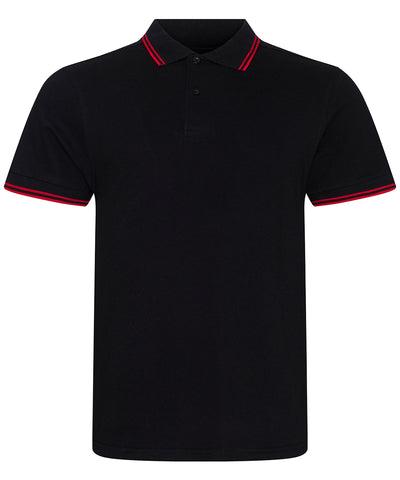 Stretch tipped polo | black/red