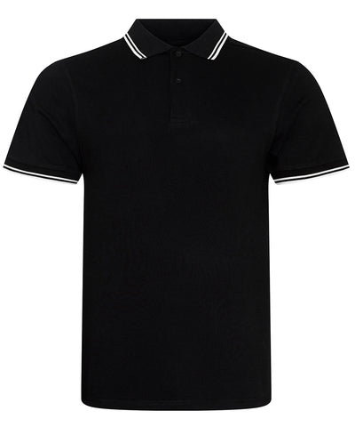 Stretch tipped polo | black/white