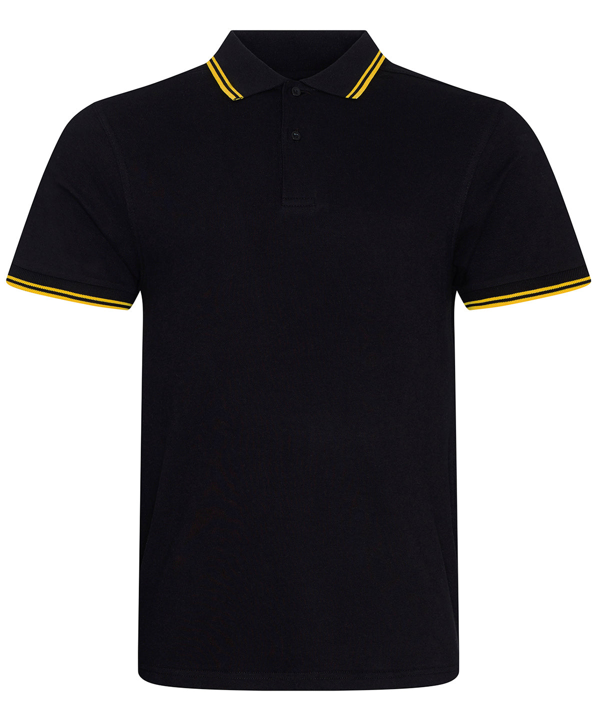 Stretch tipped polo | black/yellow