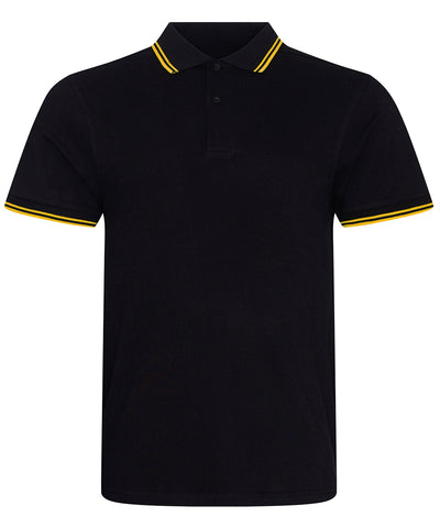 Stretch tipped polo | black/yellow