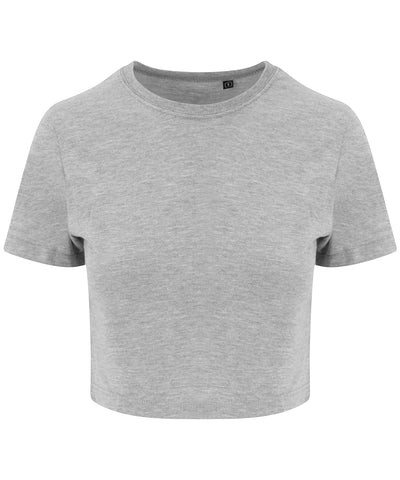 Womens triblend cropped T | heather grey