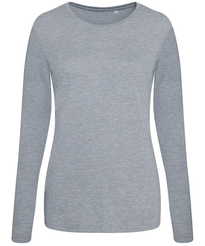 Womens triblend T long sleeve | heather grey