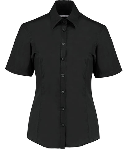 Business blouse short-sleeved (tailored fit) | black