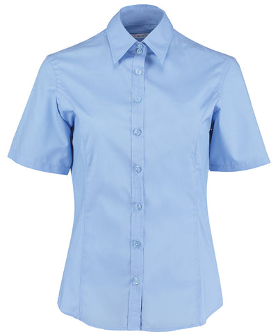 Business blouse short-sleeved (tailored fit) | light blue