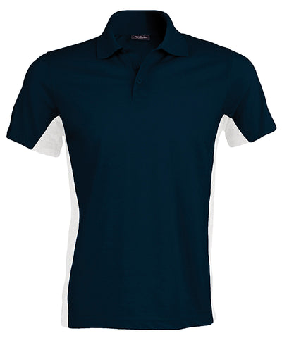 Flags short sleeve bi-colour polo shirt | navy/white