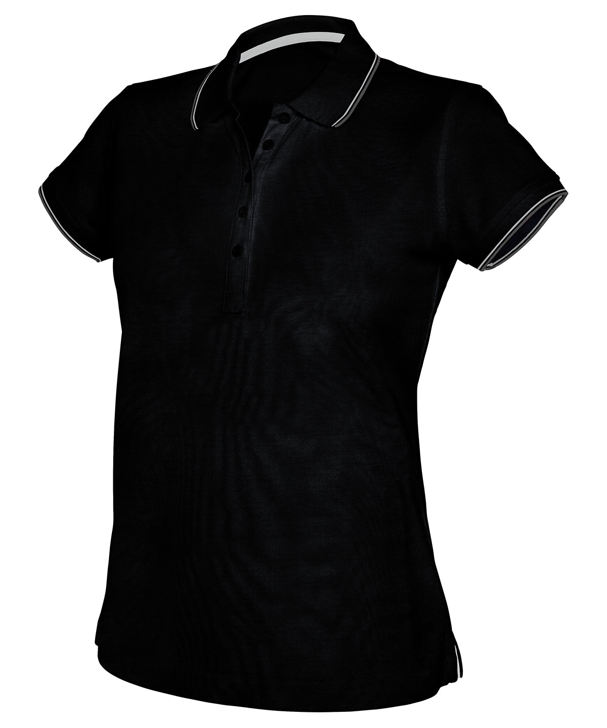 Womens short sleeve polo shirt | black