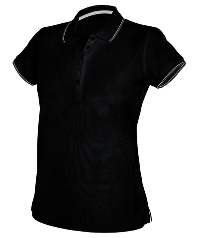 Womens short sleeve polo shirt | black