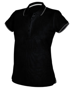 Womens short sleeve polo shirt | black