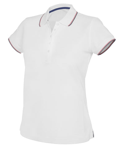 Womens short sleeve polo shirt | white