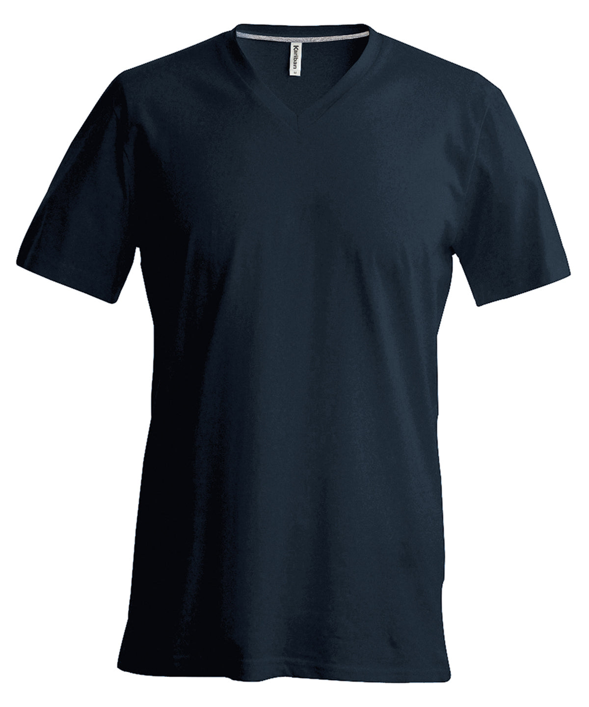 Mens short-sleeved V-neck T-shirt | dark grey