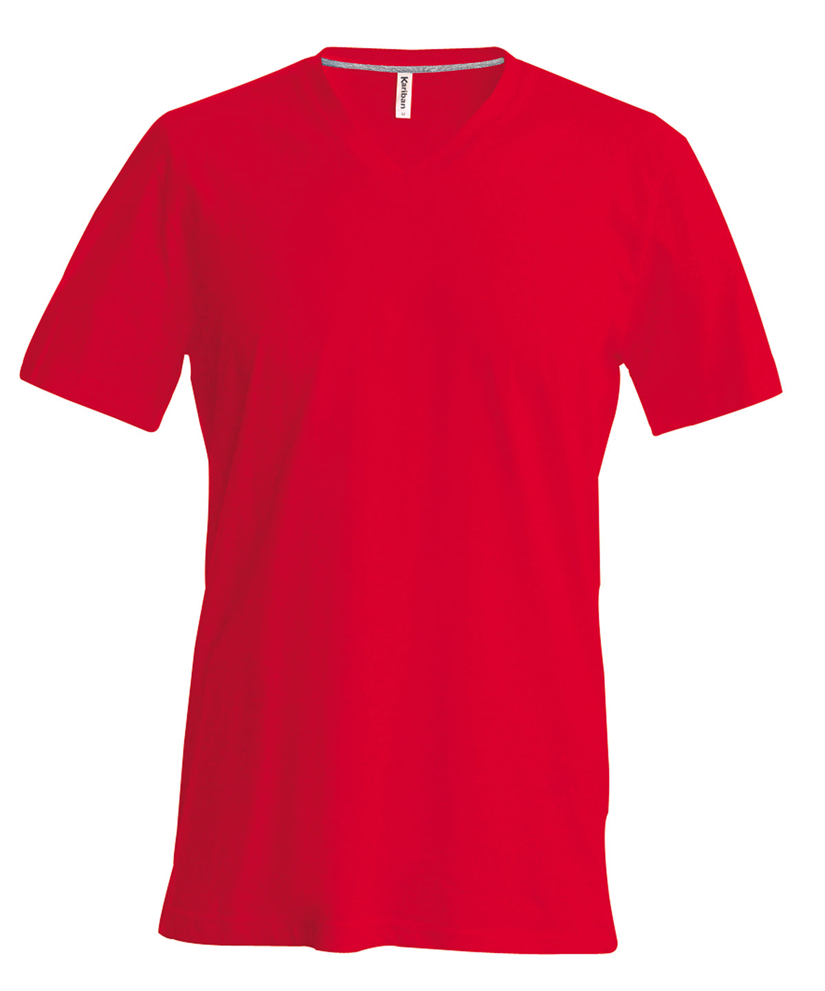 Mens short-sleeved V-neck T-shirt | red