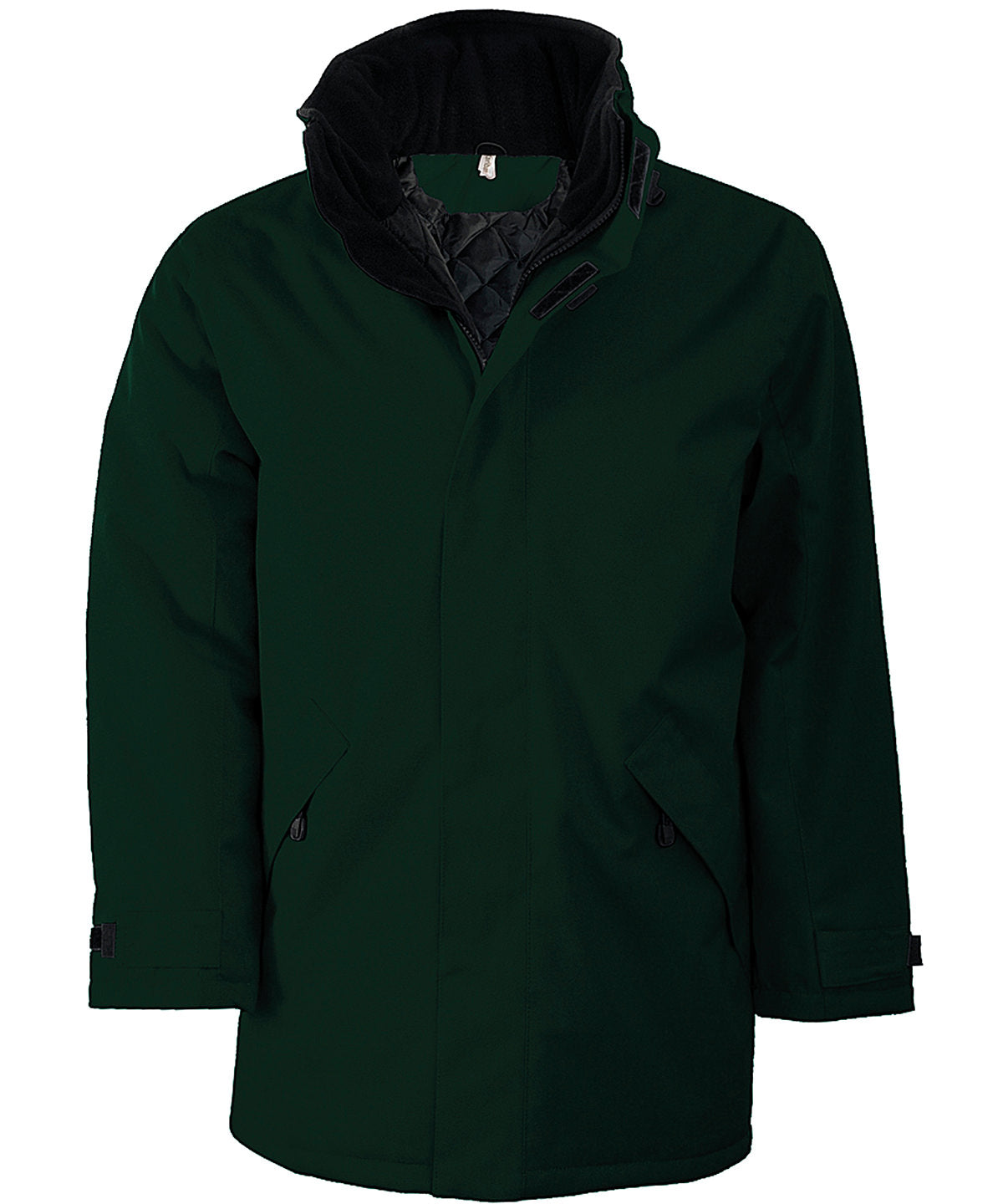 Quilted parka | forest/black