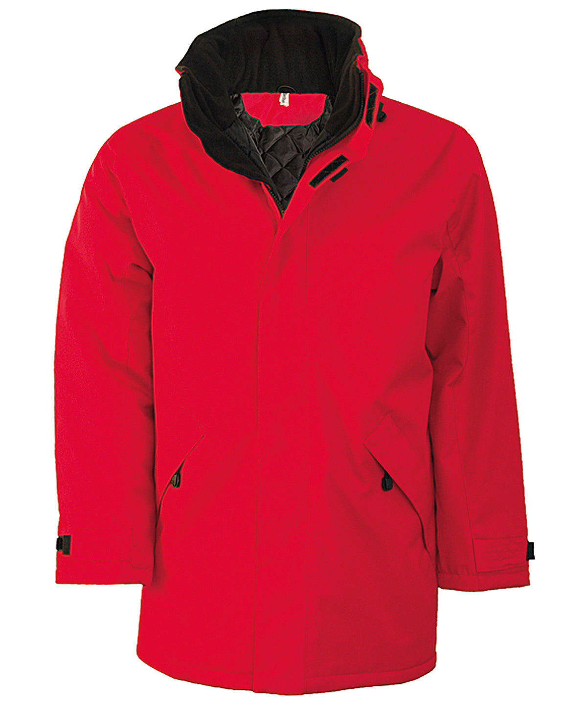 Quilted parka | red/black