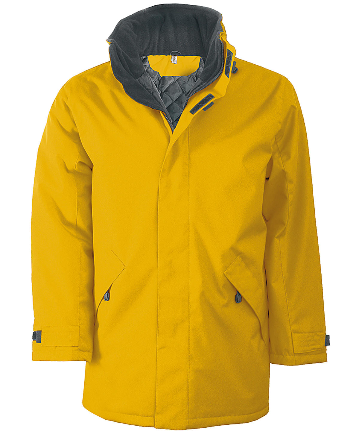 Quilted parka | yellow/dark grey