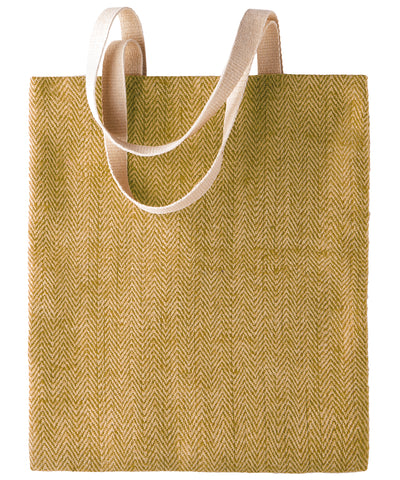 100 natural yarn dyed jute bag | natural/military green