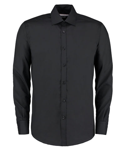 Business shirt long-sleeved (slim fit) | Black