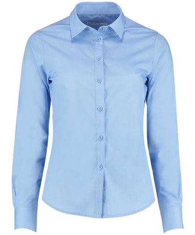 Womens poplin shirt long sleeve | Light Blue