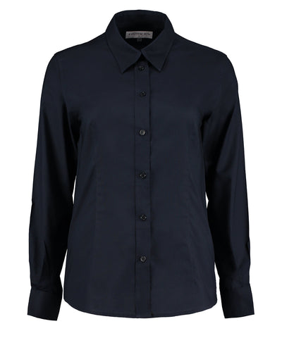 Womens workplace Oxford blouse long-sleeved (tailored fit) | french navy