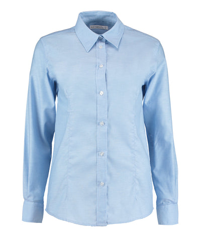 Womens workplace Oxford blouse long-sleeved (tailored fit) | light blue