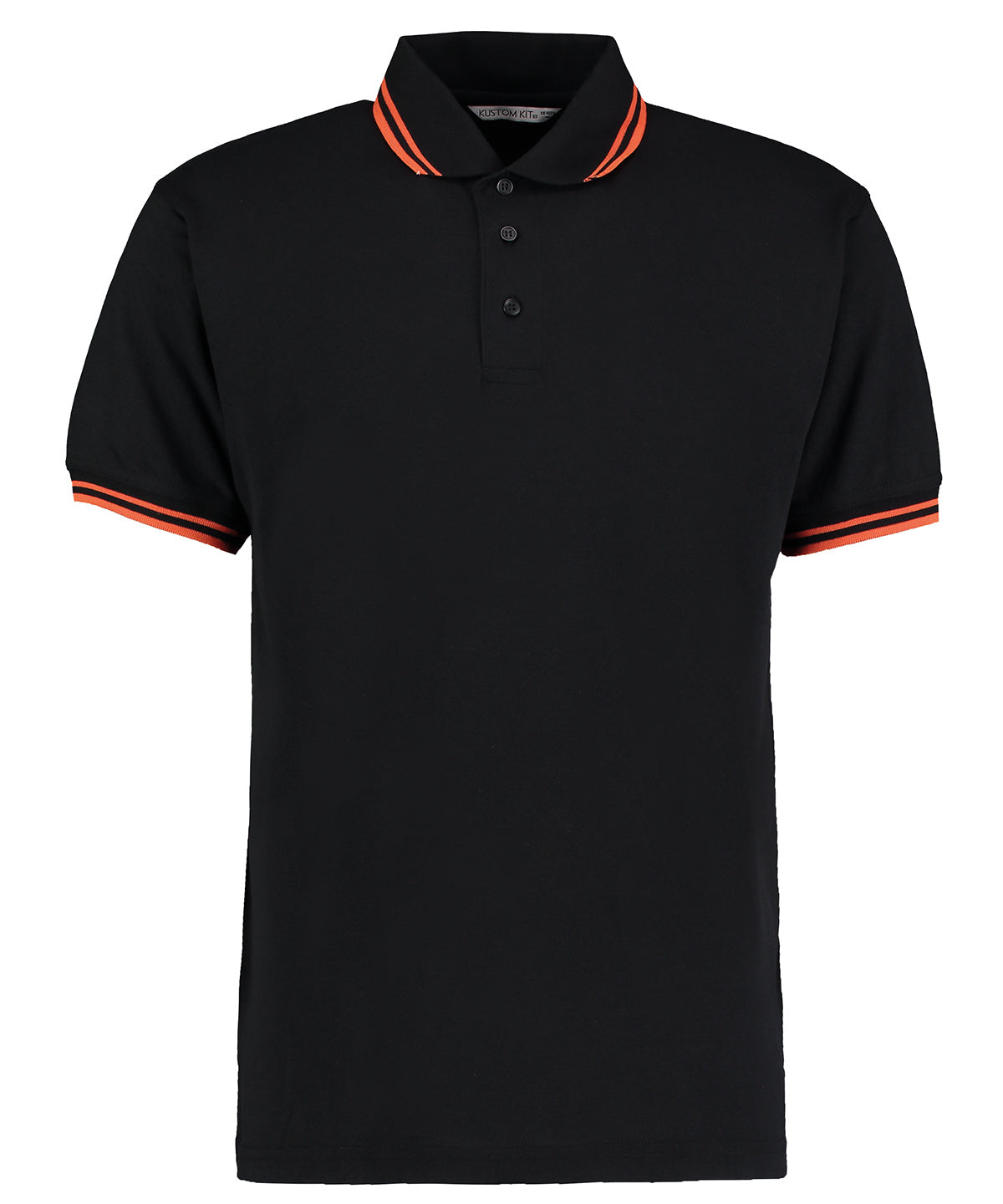 Tipped collar polo (classic fit) | black/orange