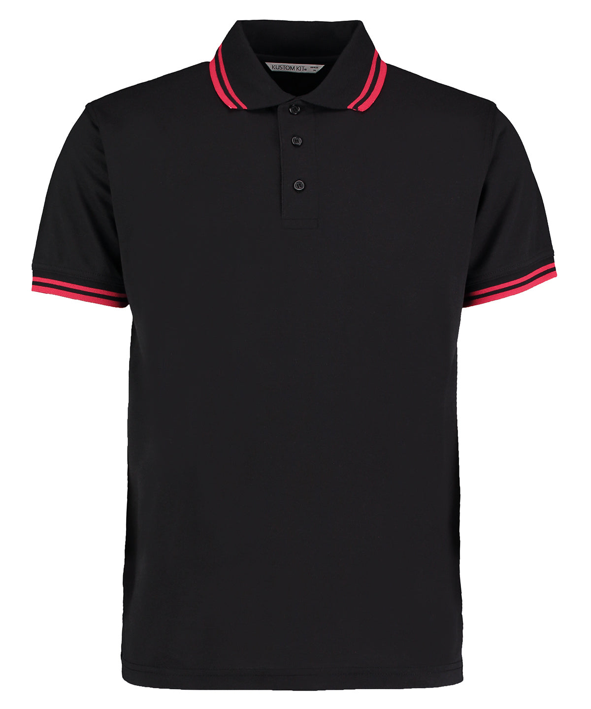Tipped collar polo (classic fit) | black/red