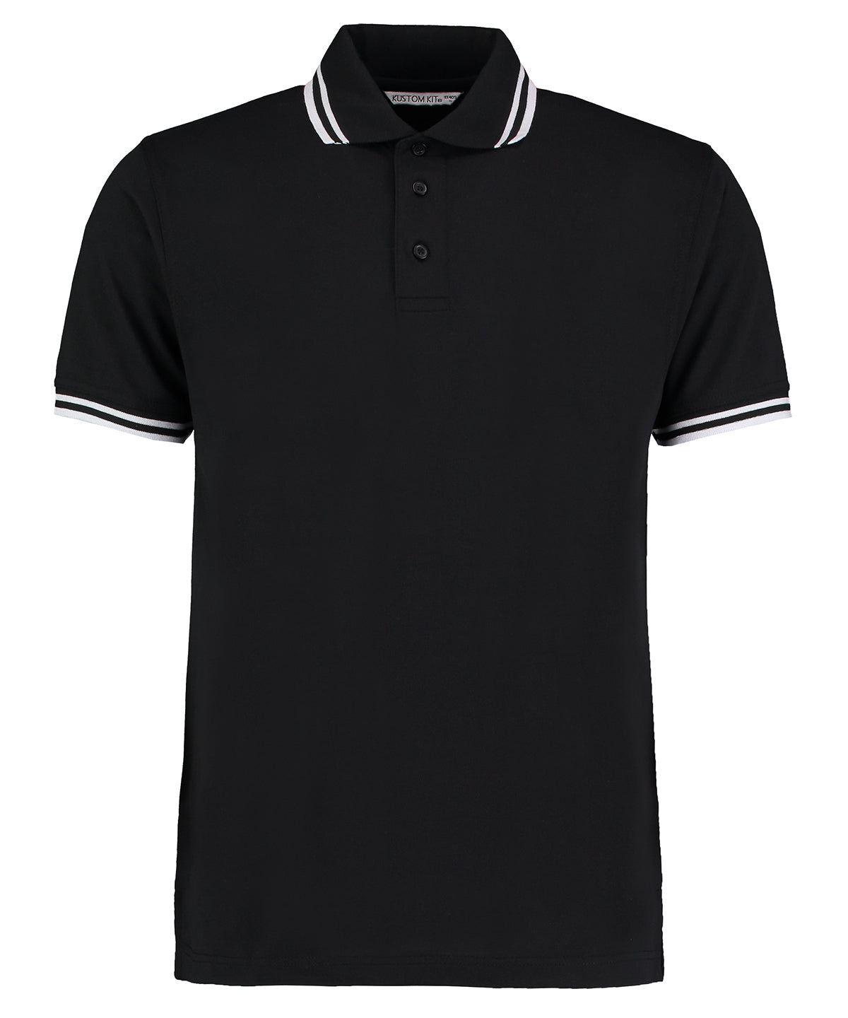 Tipped collar polo (classic fit) | black/white