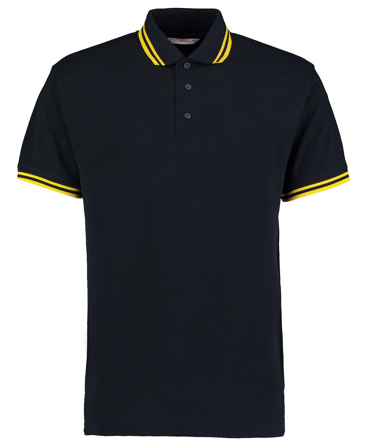 Tipped collar polo (classic fit) | navy/yellow